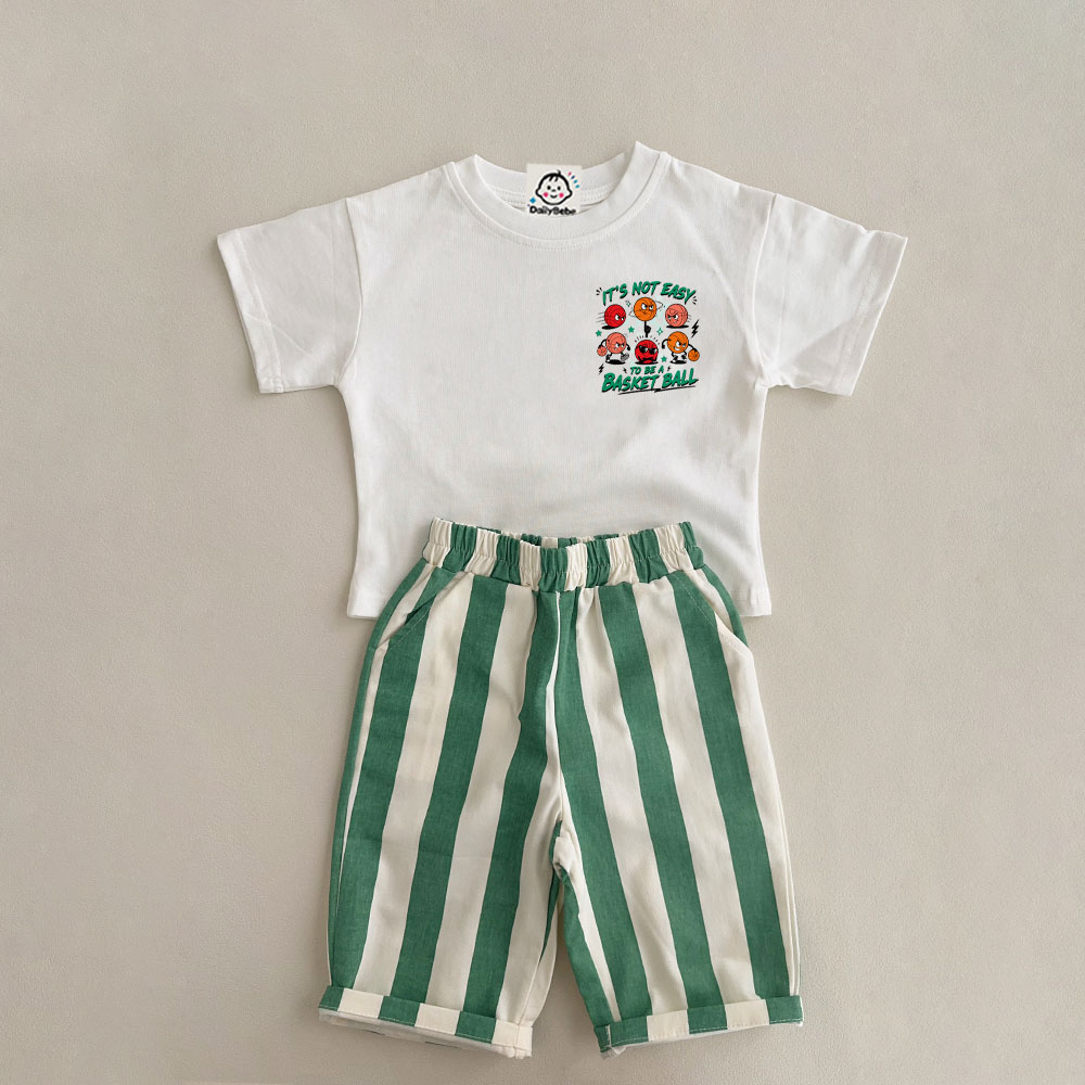 IT'S NOT EASY TO BE A BASKETBALL Baby & Kids 2-Piece Set