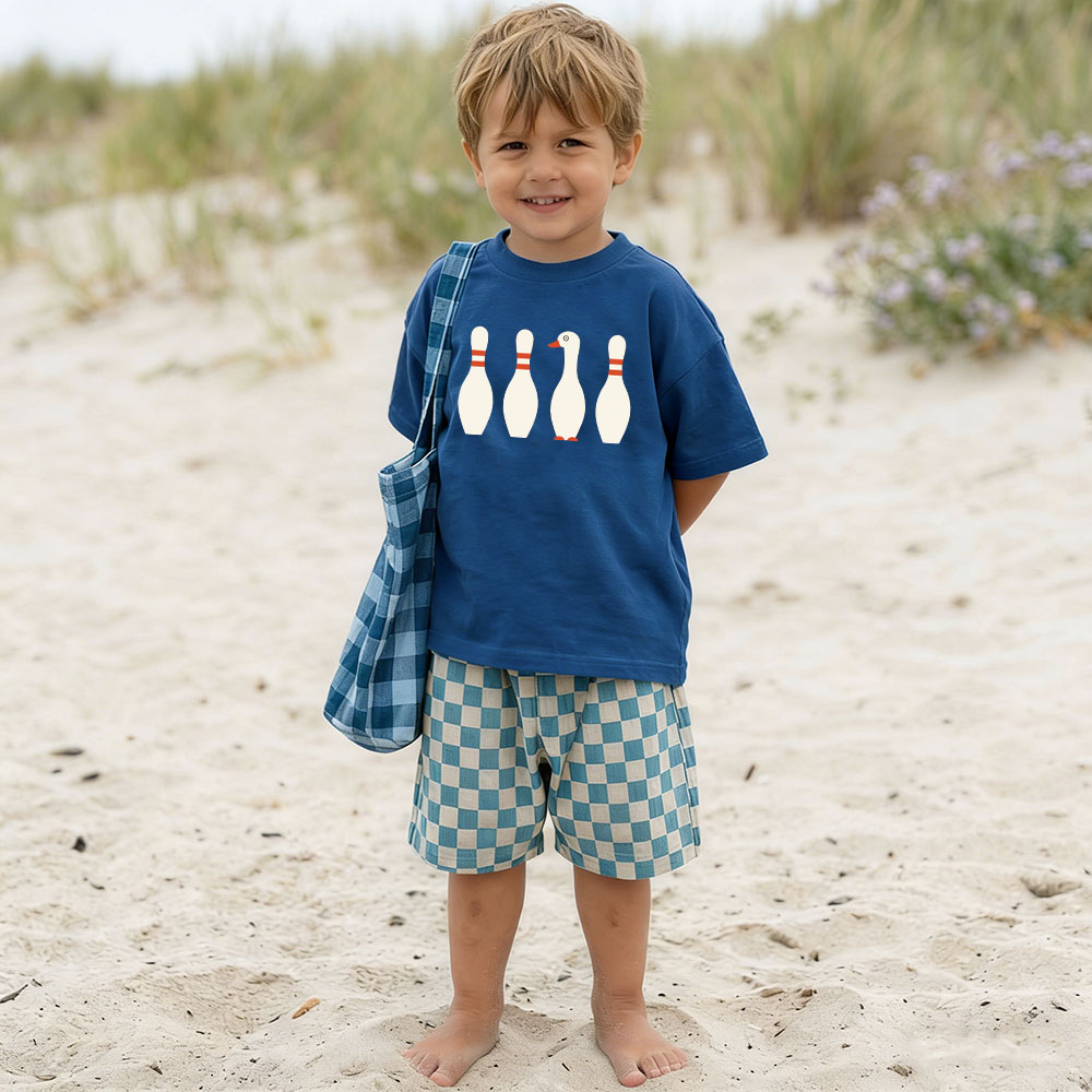 Baby & Kids Goose Bowling Pattern Checkerboard 2 Piece Set