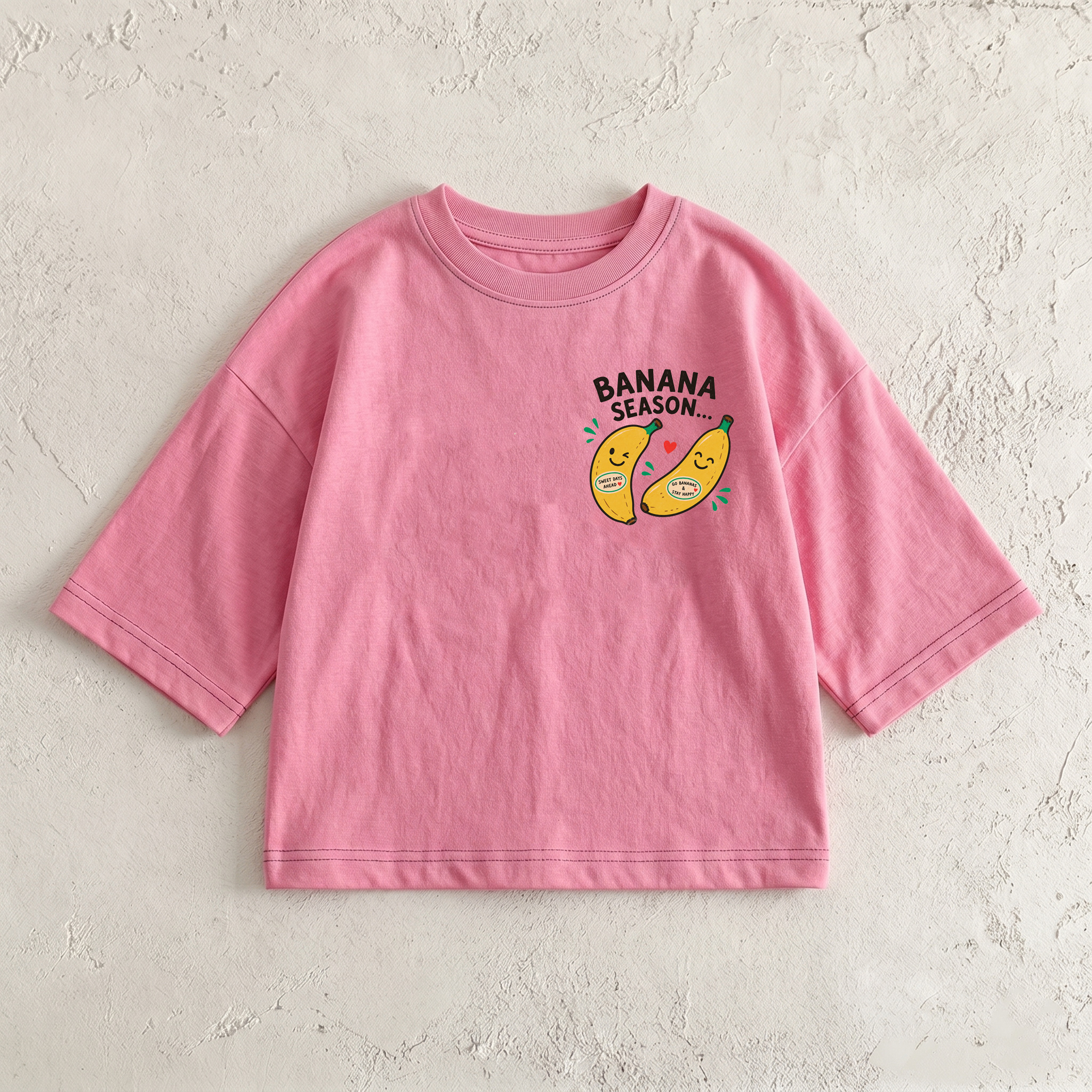 BANANA SEASON Baby & Kids banana Pink T-Shirt (6M-12Y)