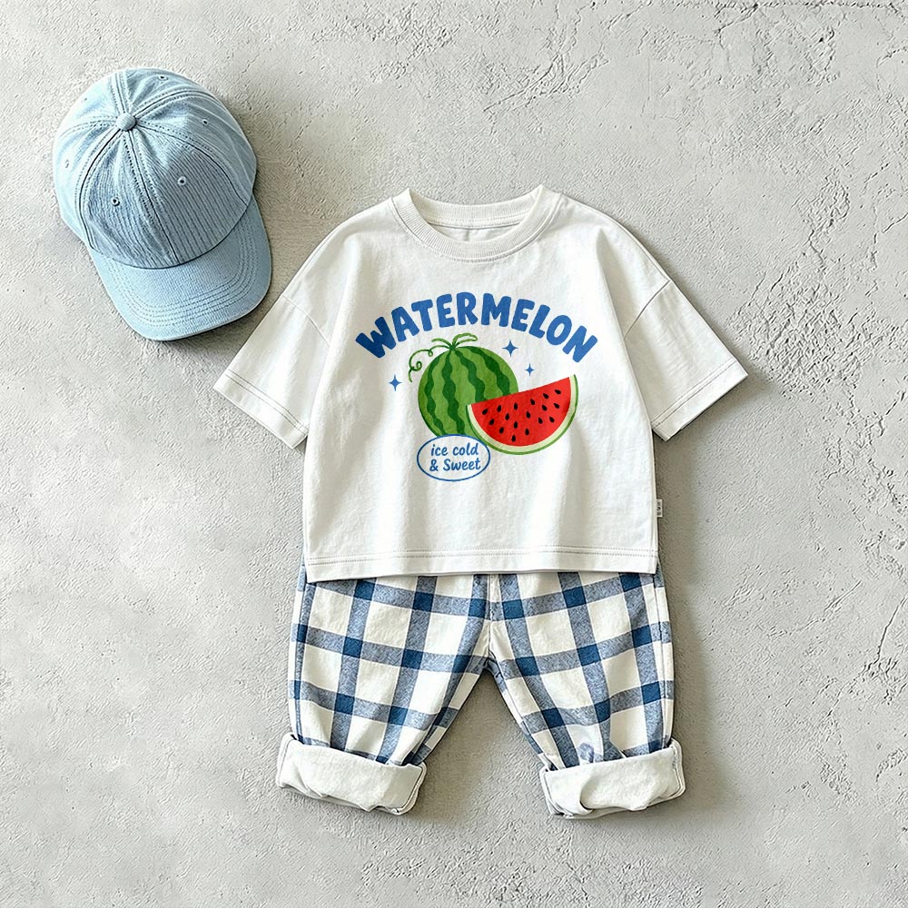 WATERLEMON Baby & Kids Plaid 2 Piece Set