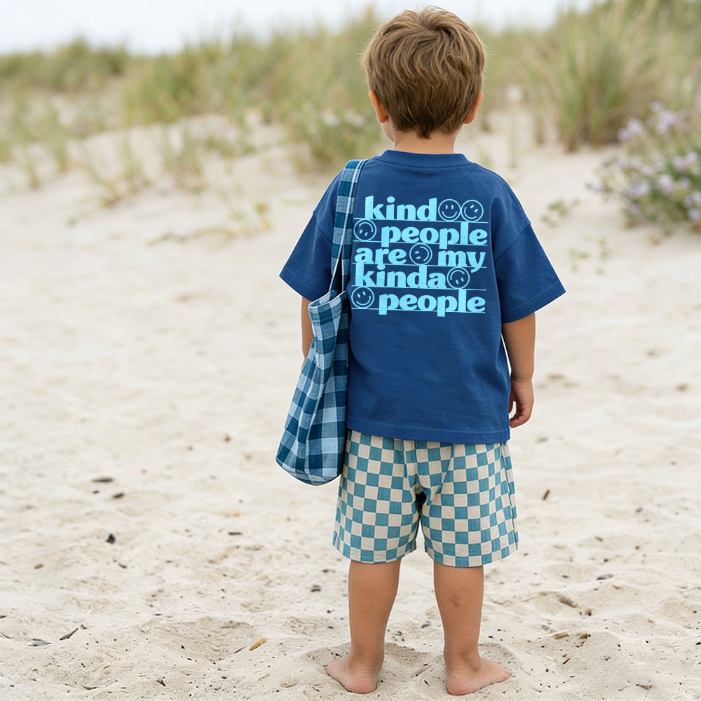 KIND PEOPLE ARE MY KIND PEOPLE Baby & Kids Checkerboard 2 Piece Set