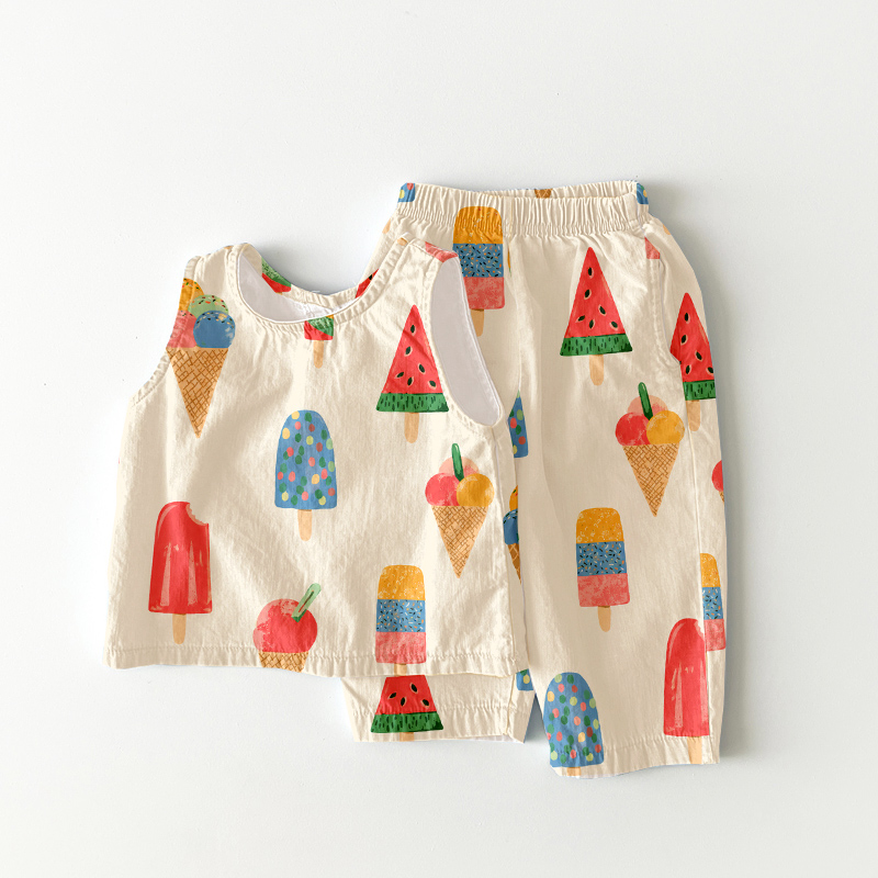 Baby Toddler 2-Piece Watermelon Ice Cream Patterns Set