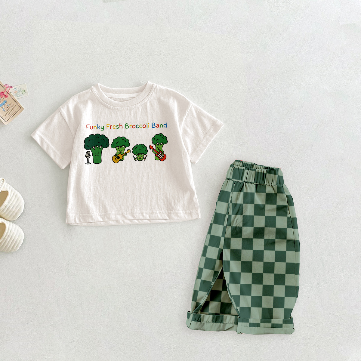 FUNKY FRESH BROCCOLI BAND Baby Pattern Checkerboard Set