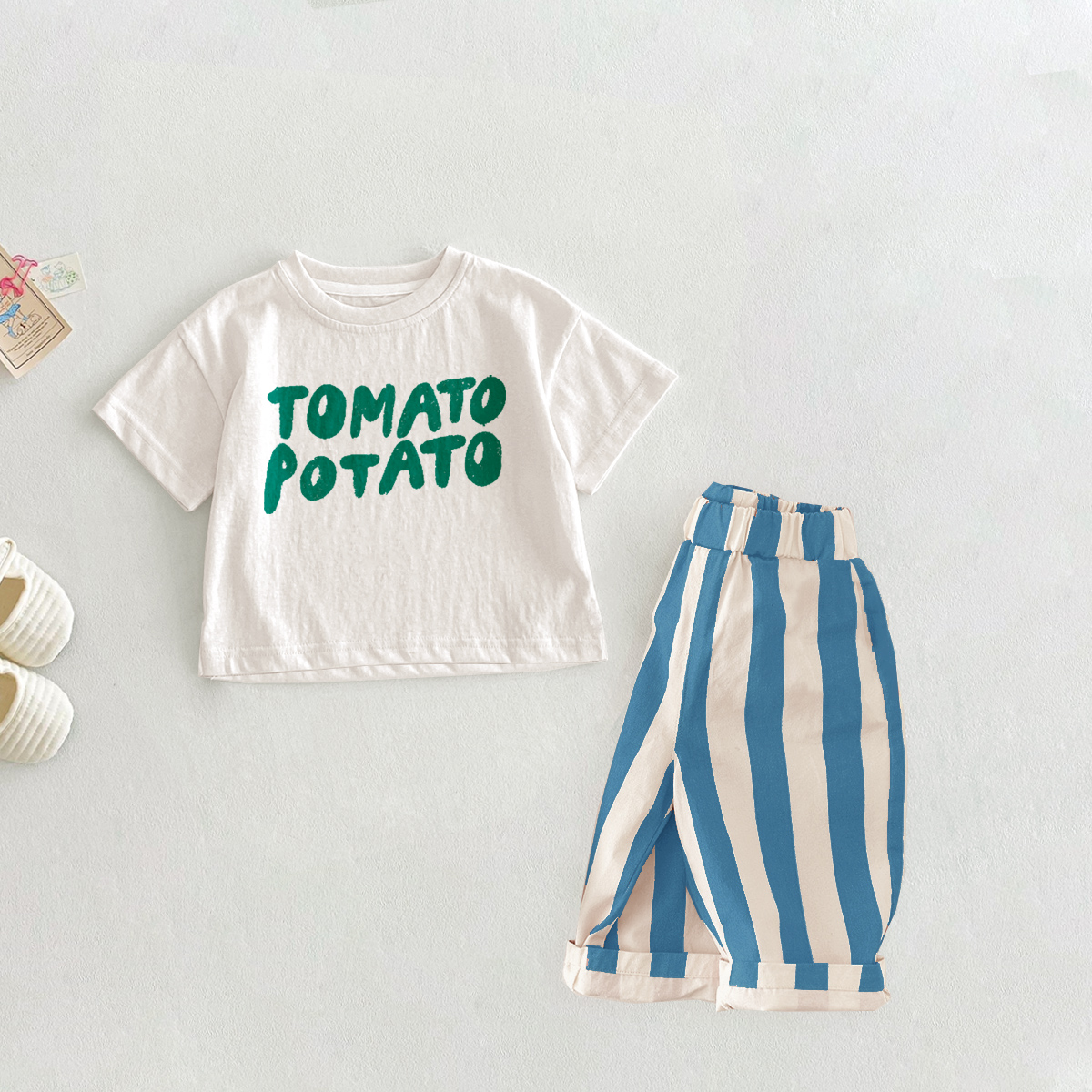 TOMATO POTATO Baby Toddler Slogan 2 Piece Sets