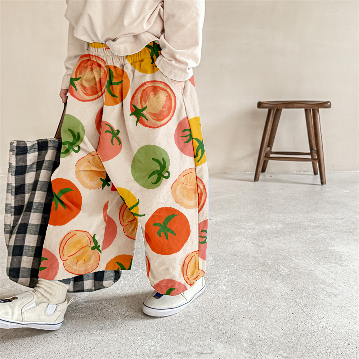 Baby & Kids & Mama Colorful Tomato Pattern Pants