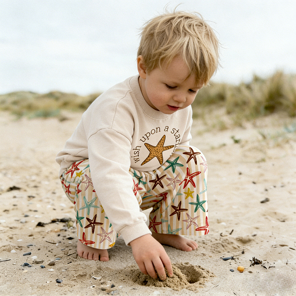 Baby & Kids Colorful Starfish Stripe Print Pants
