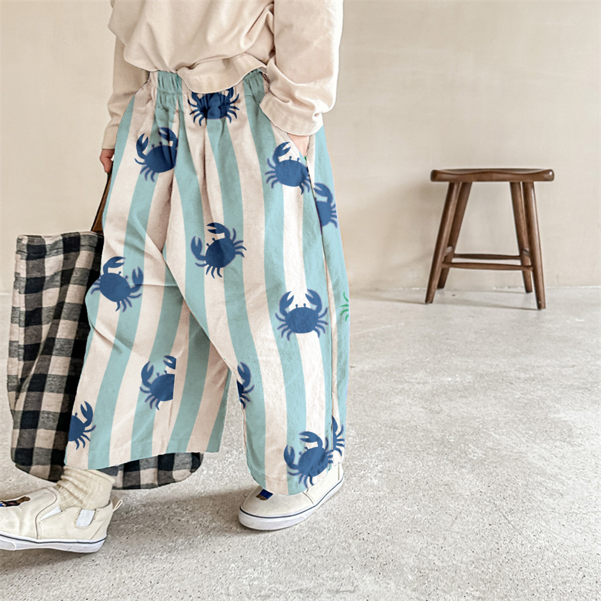 Baby & Kids Crab Stripe Pattern Pants