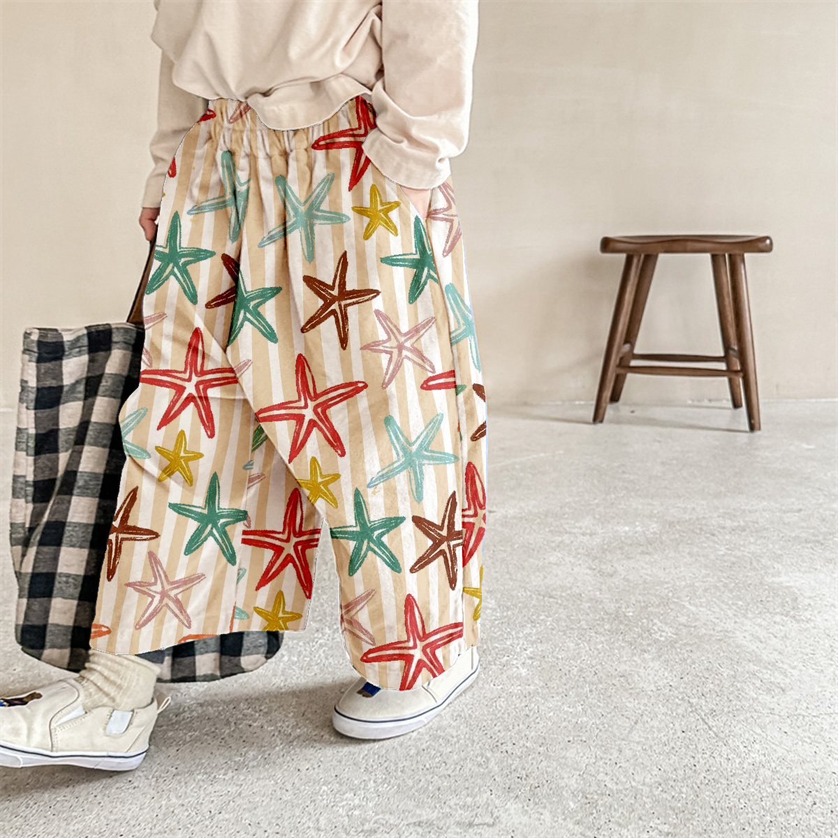 Baby & Kids Colorful Starfish Stripe Print Pants
