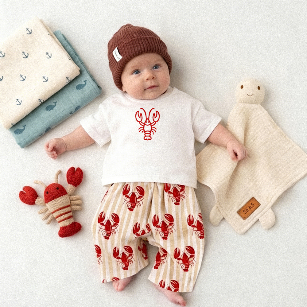 Baby & Kids Lobster Stripe Print Pants