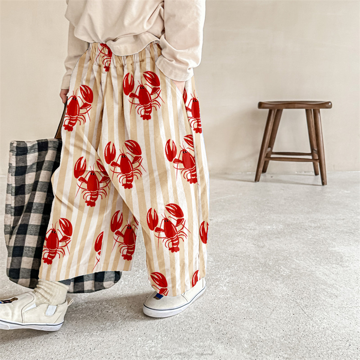 Baby & Kids Lobster Stripe Print Pants