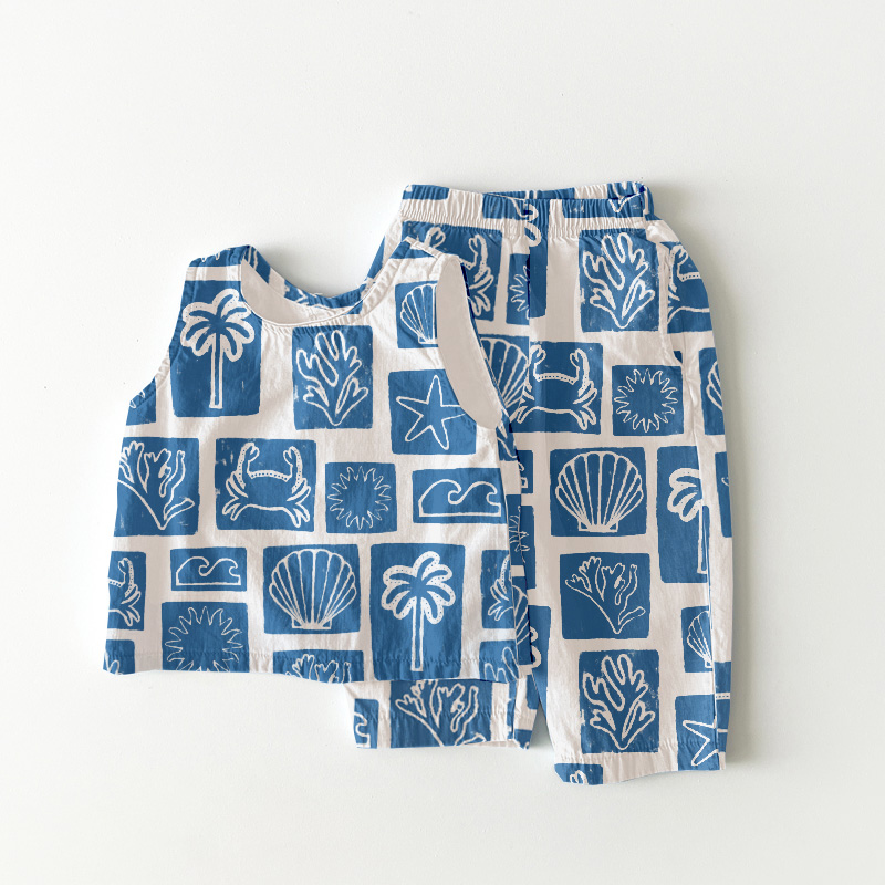 Baby & Toddler Sea Animal Plaid 2 Piece Set