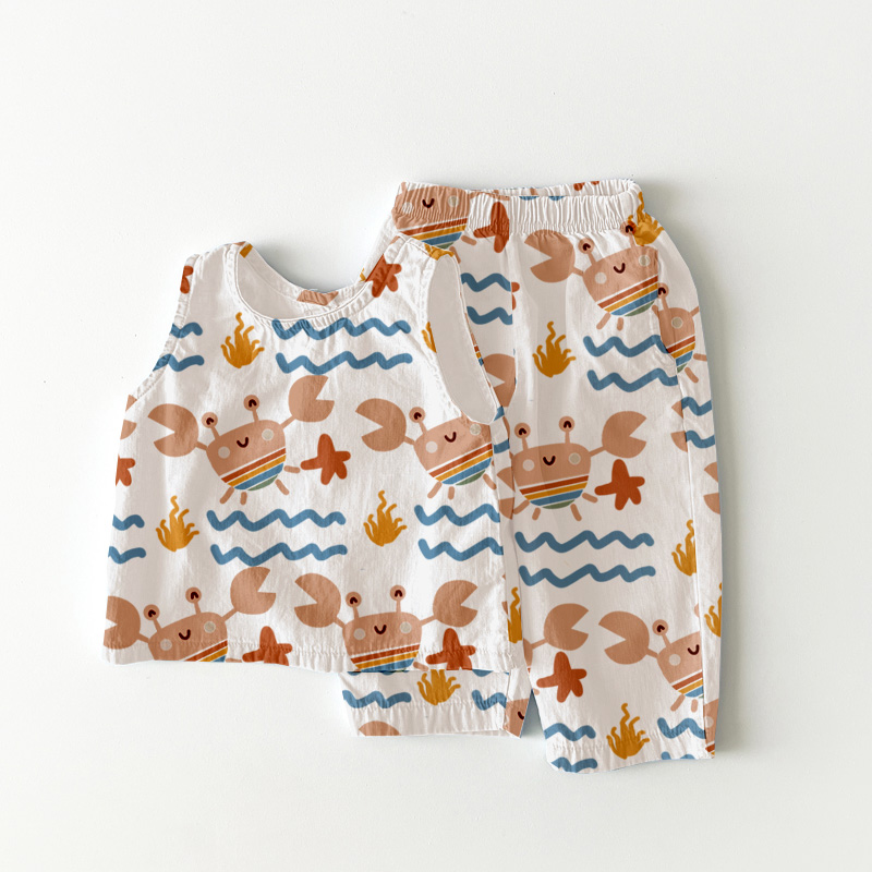 Baby & Kids Stripe Crab Wave Beach Sets