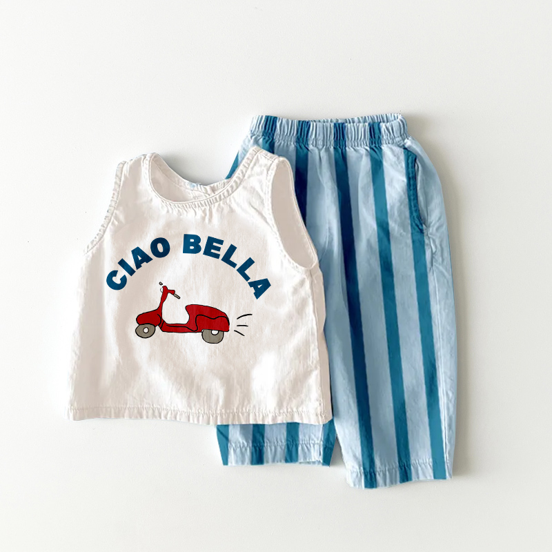 CIAO BELLA Baby & Kids Motorcycle Stripe 2 Piece Set