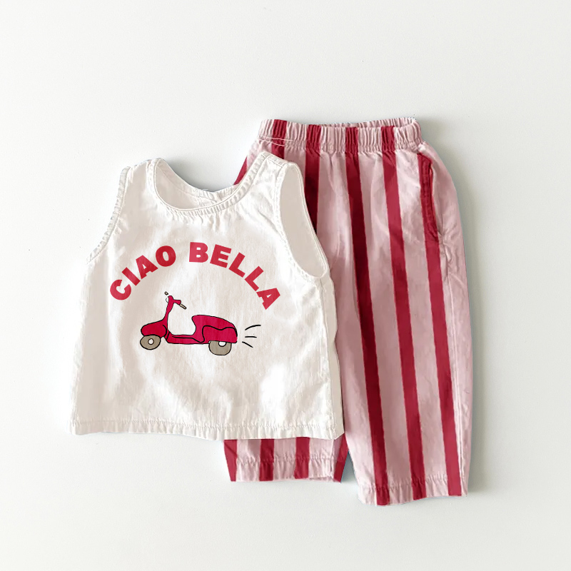CIAO BELLA Baby & Kids Motorcycle Stripe 2 Piece Set