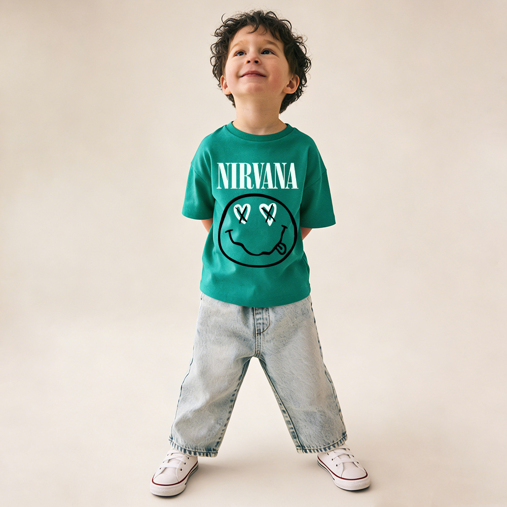 NIRVANA Baby & Kids Smiley Loose T-Shirt
