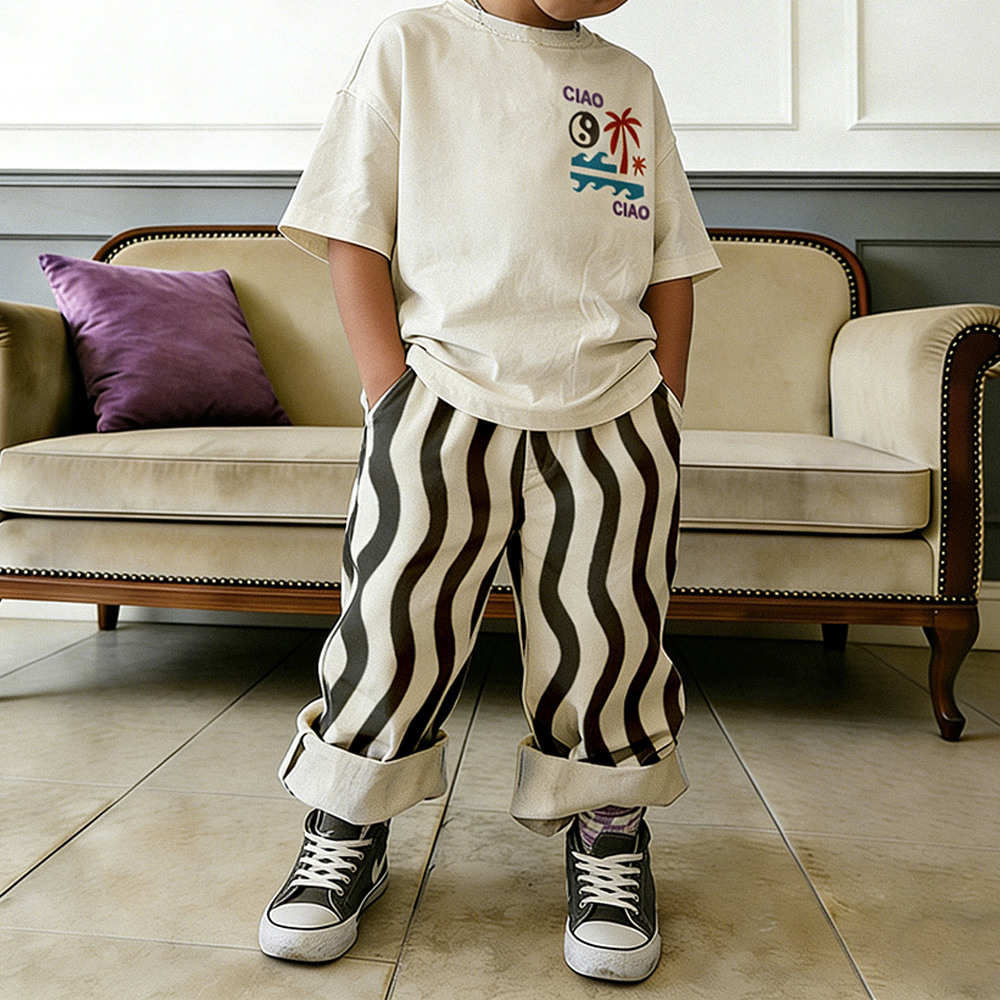 Baby & Kids Wave Stripe Casual Pants