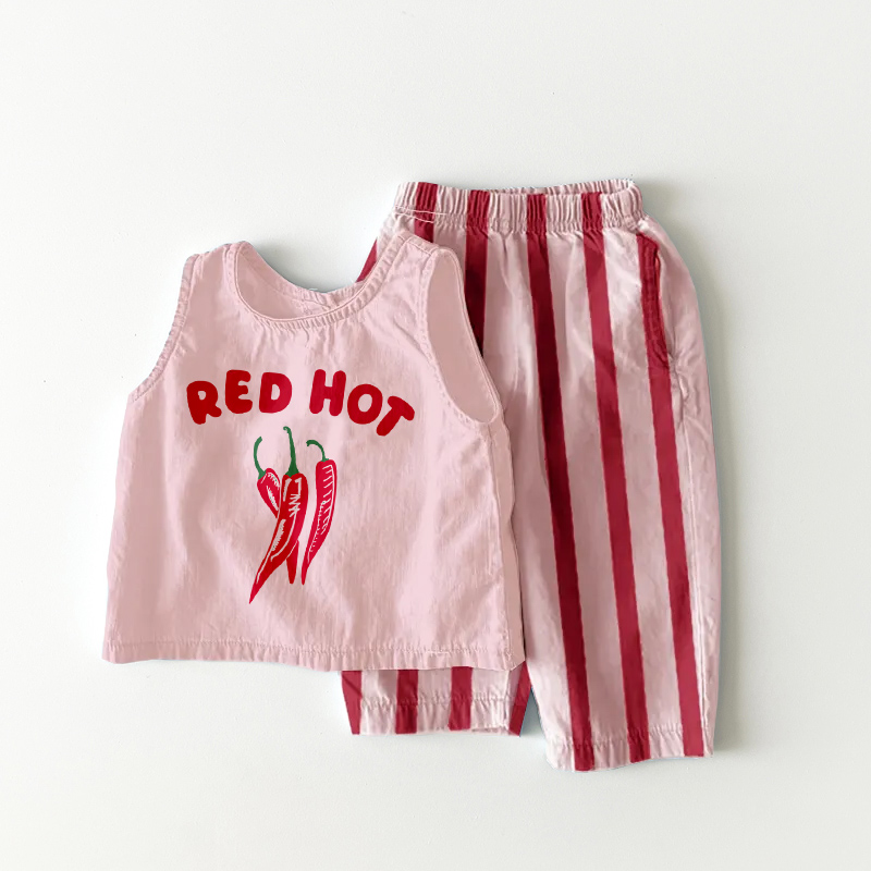 RED HOT Baby & Toddler Pepper Stripe 2 Piece Set