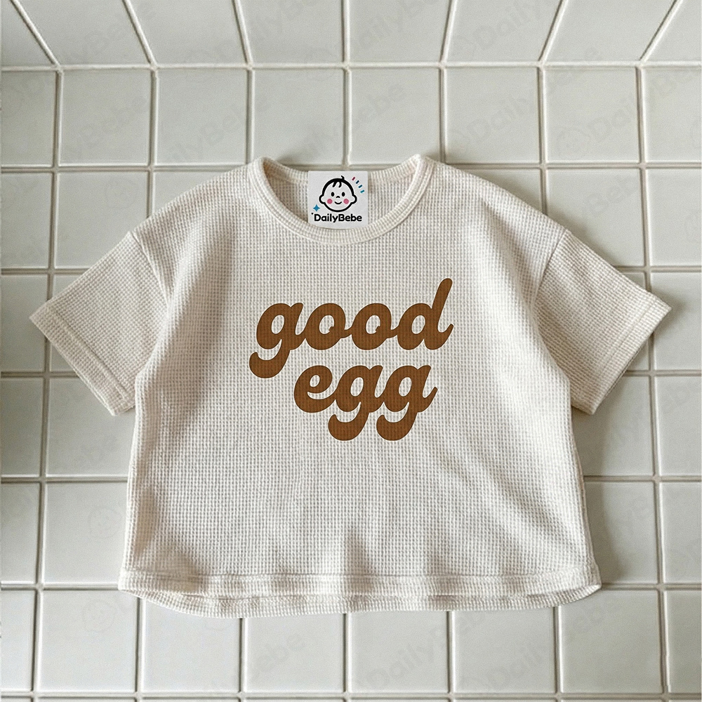 GOOD EGG Baby & Kids Solid Color Waffle T-shirt
