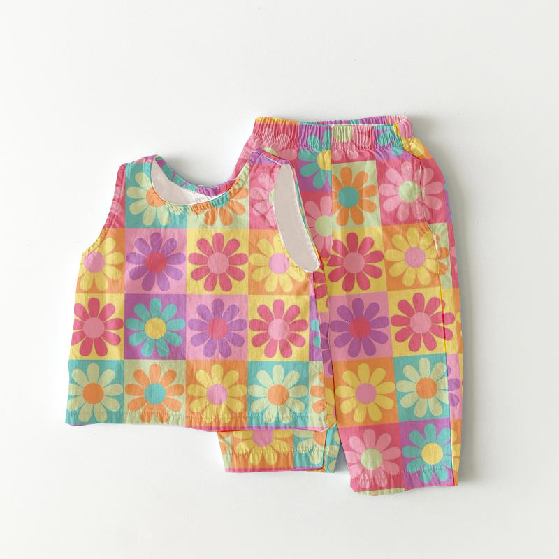 Baby & Kids Sunflowers Check Print Sets