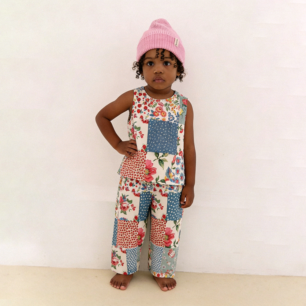 Baby & Kids Flowers Plaid Print Sets