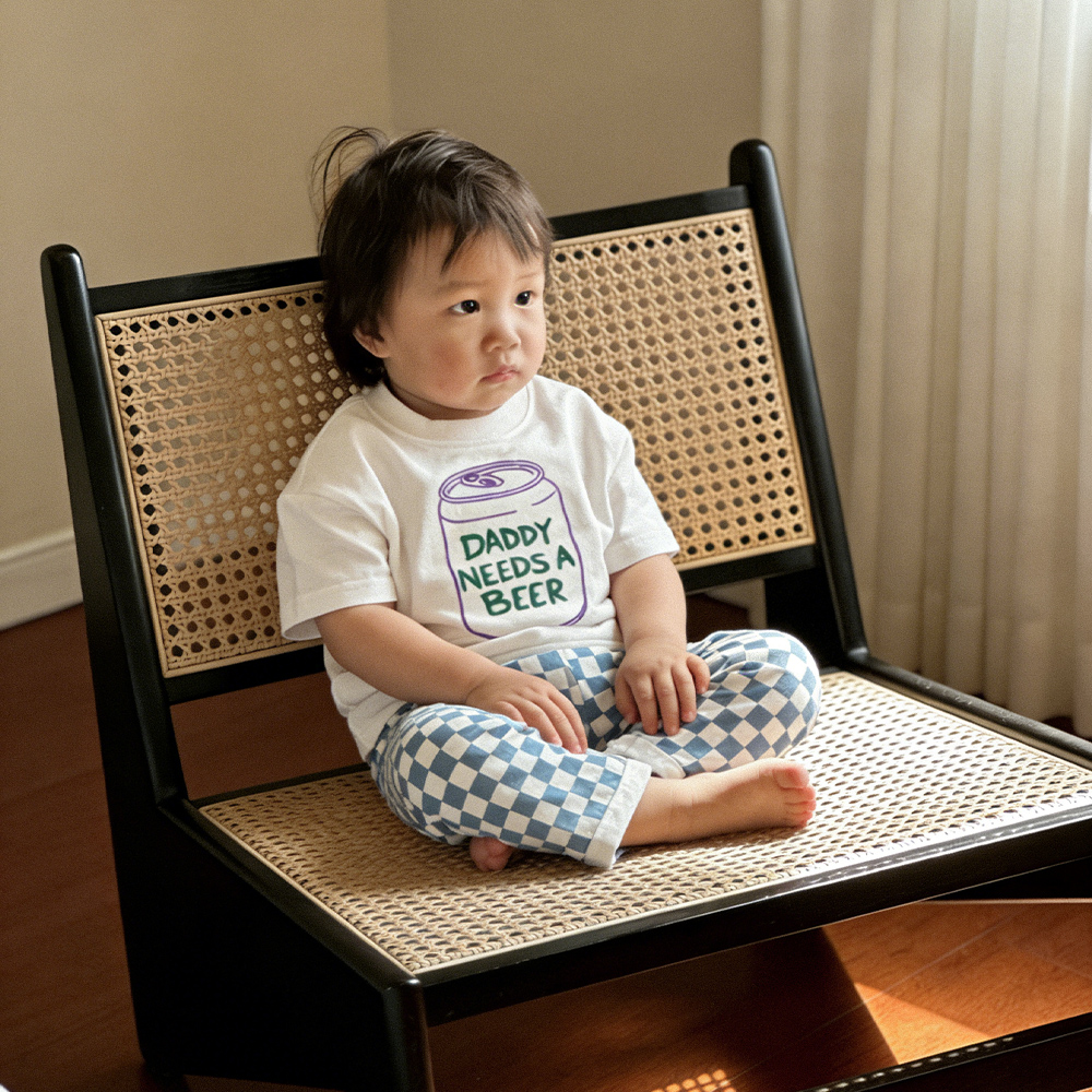 DADDY NEEDS BEER Baby & Kids Checkerboard Set