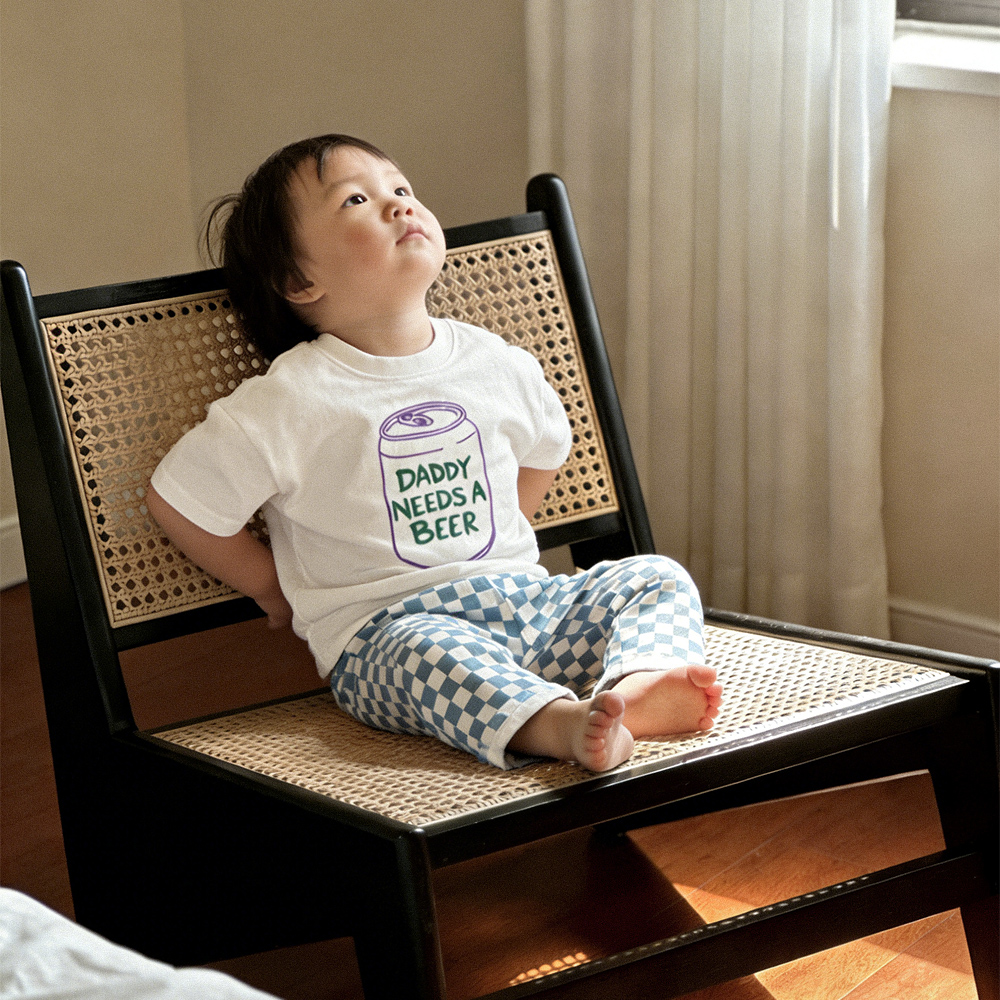 DADDY NEEDS BEER Baby & Kids Checkerboard Set