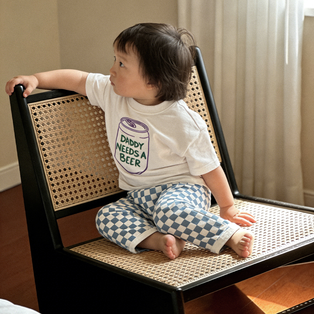 DADDY NEEDS BEER Baby & Kids Checkerboard Set