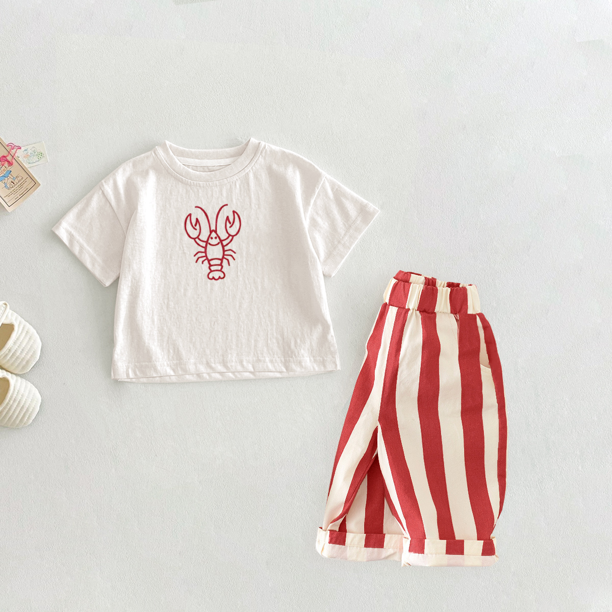  Baby Toddler Lobster Pants 2 Piece Sets