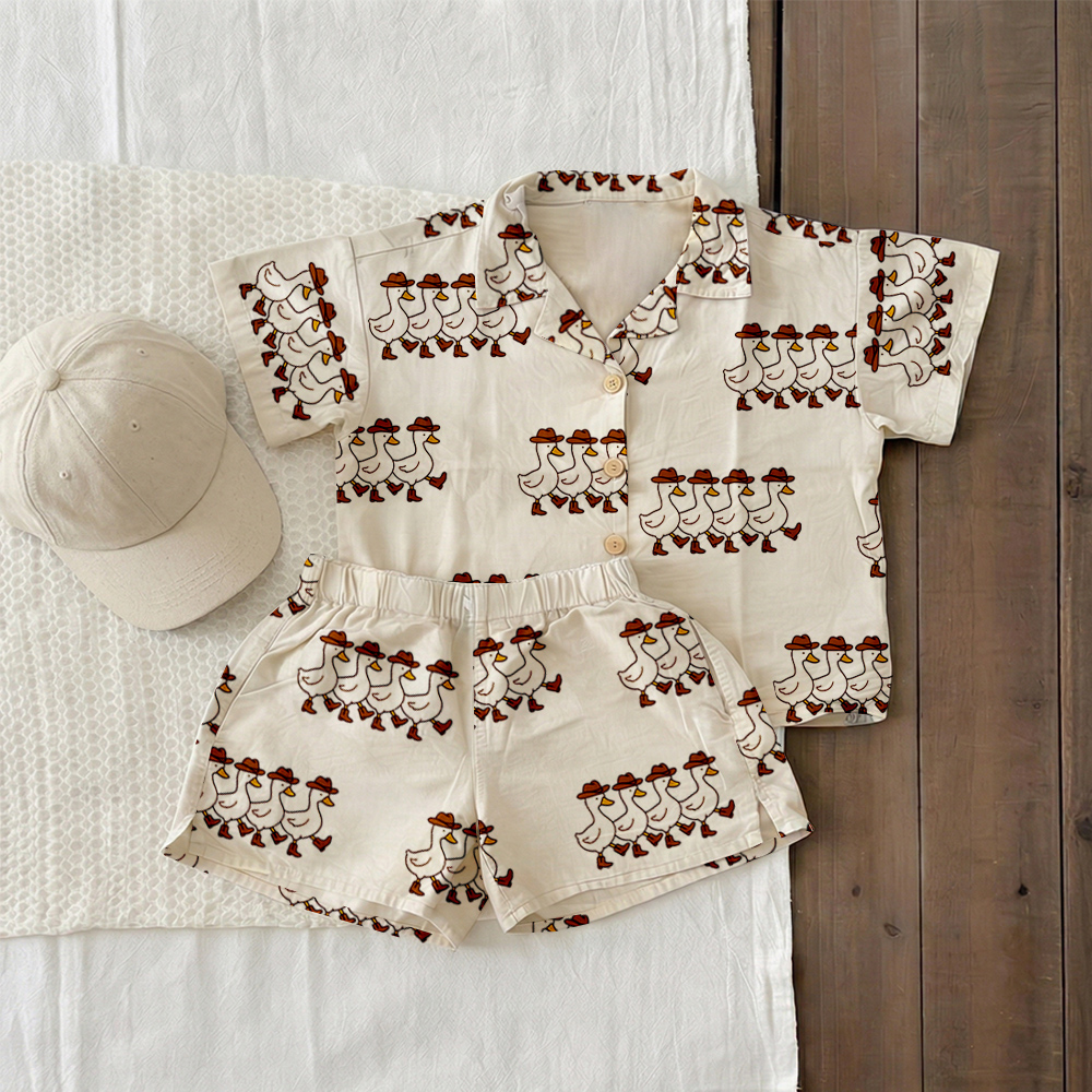 Baby & Kids Cowboy Goose Lapel Beach Sets