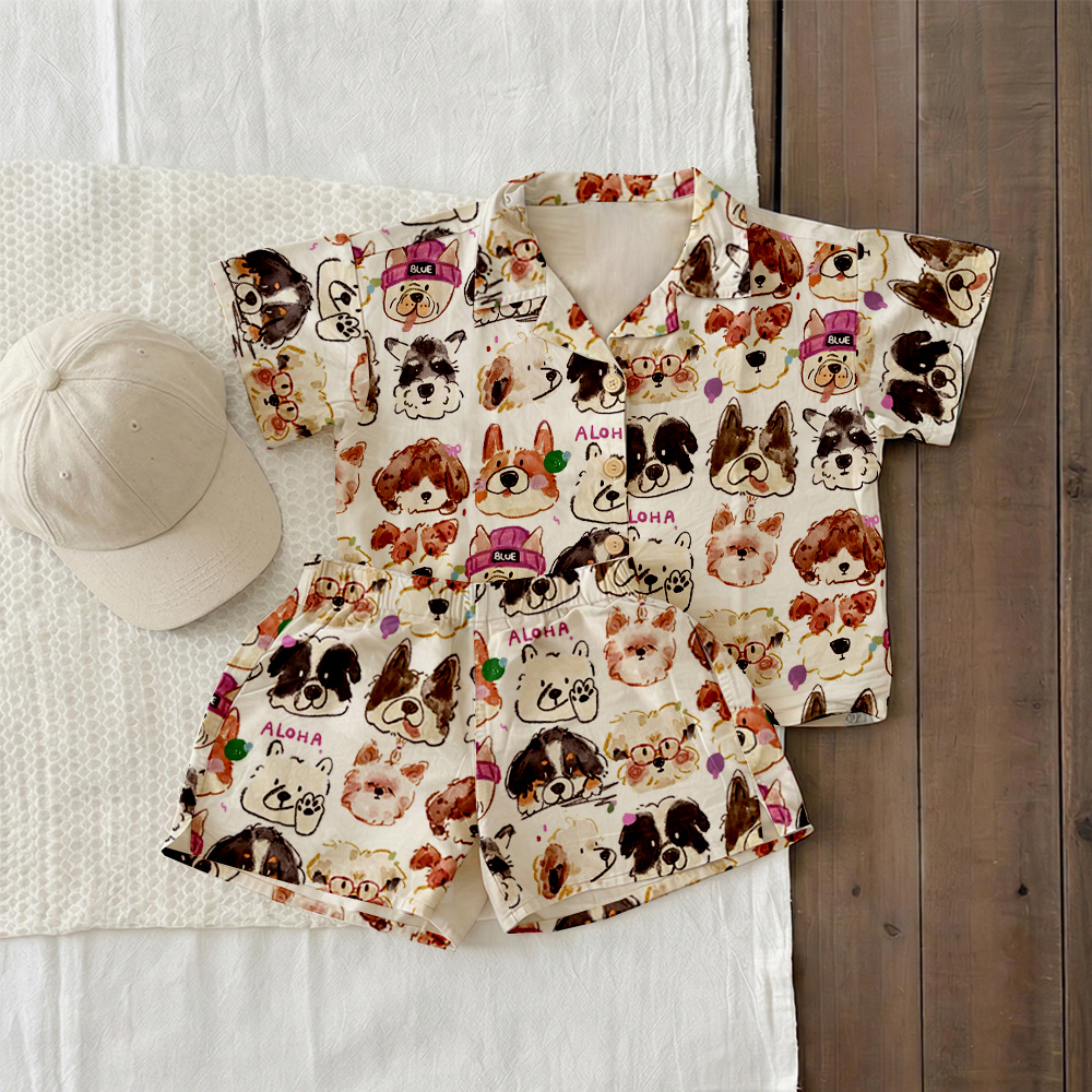 Baby & Kids Dogs Lapel Beach Sets