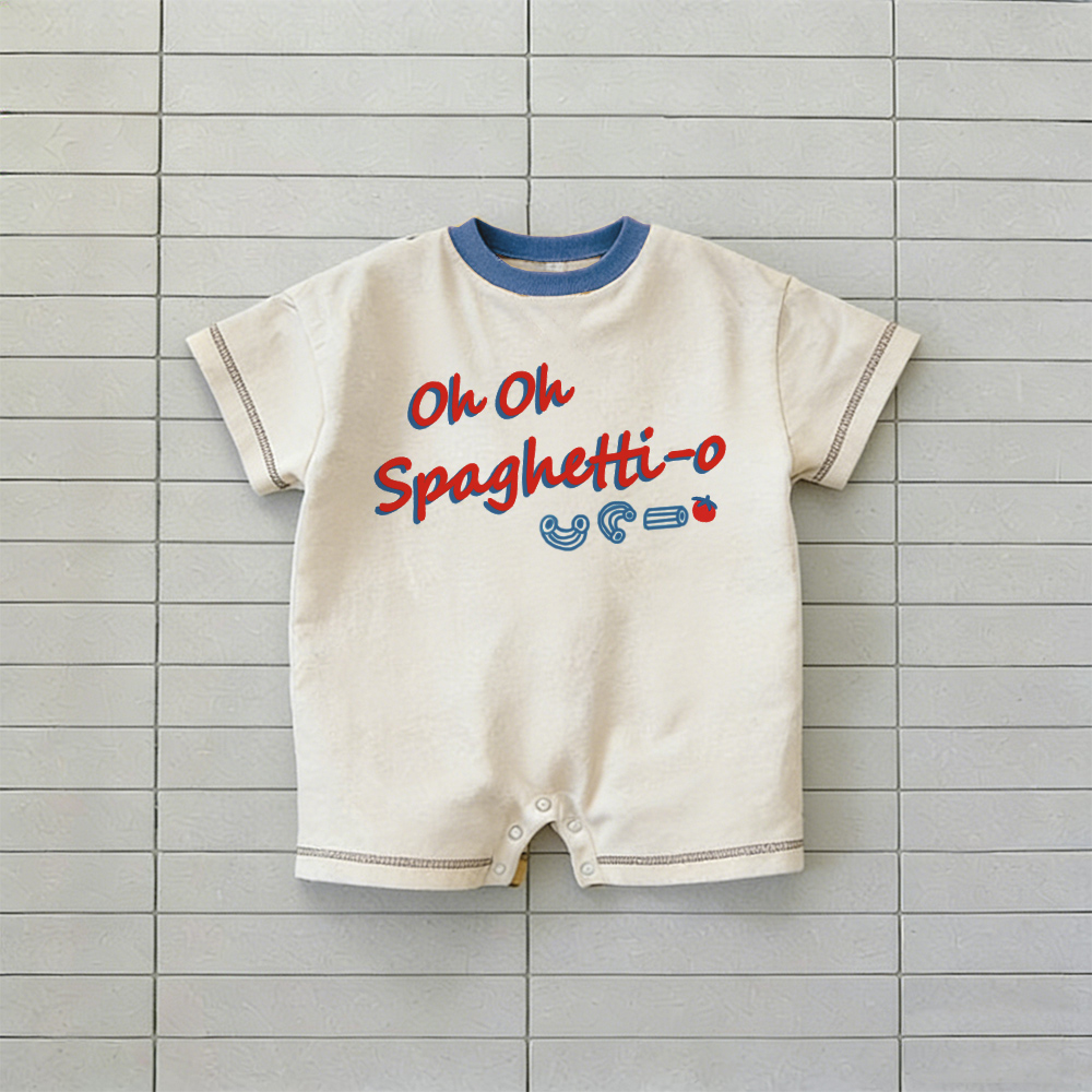 OH OH SPAGHETTI-O Baby Hollow Noodles T-shirt Romper