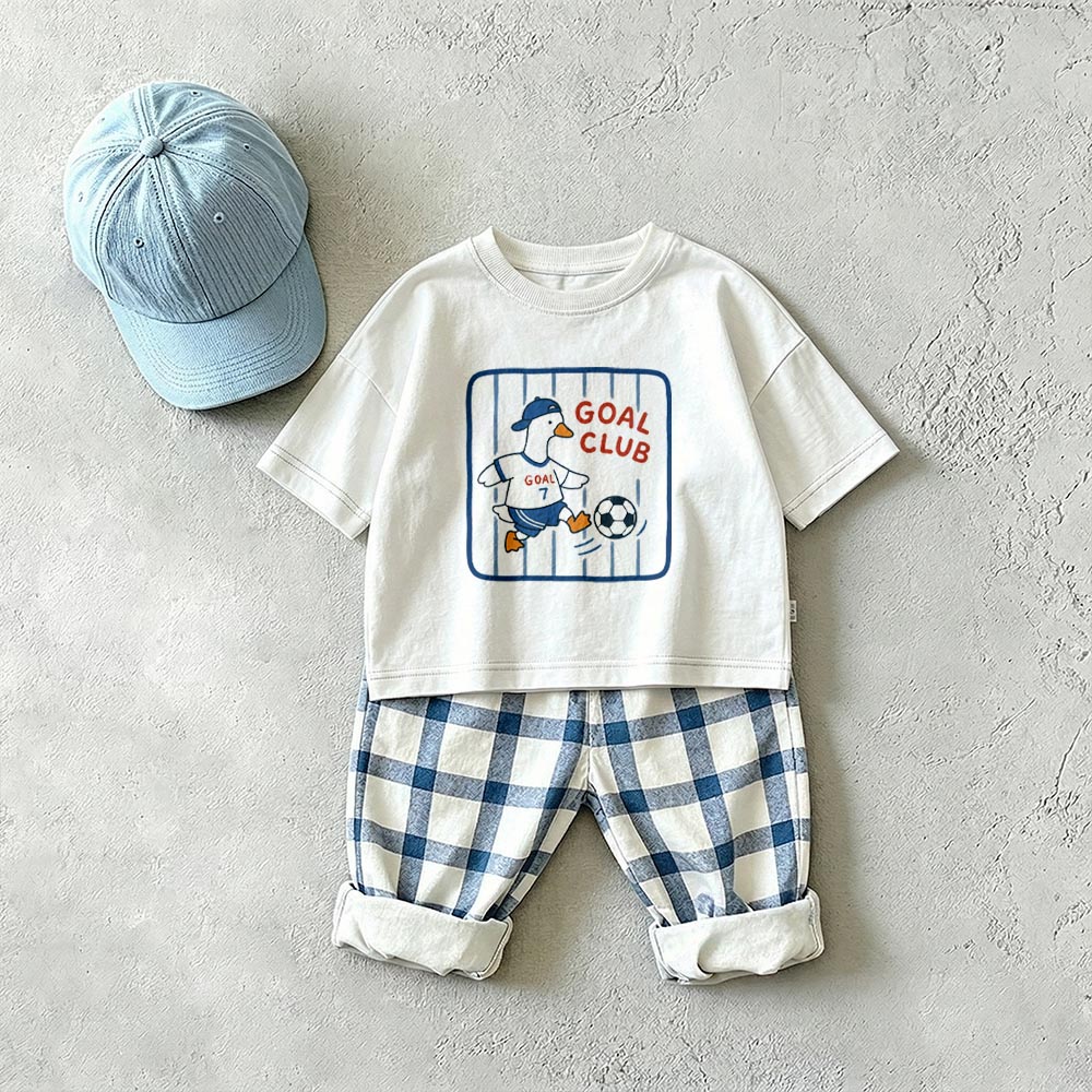 GOAL CLUB Baby & Kids Goose Plaid 2 Piece Set
