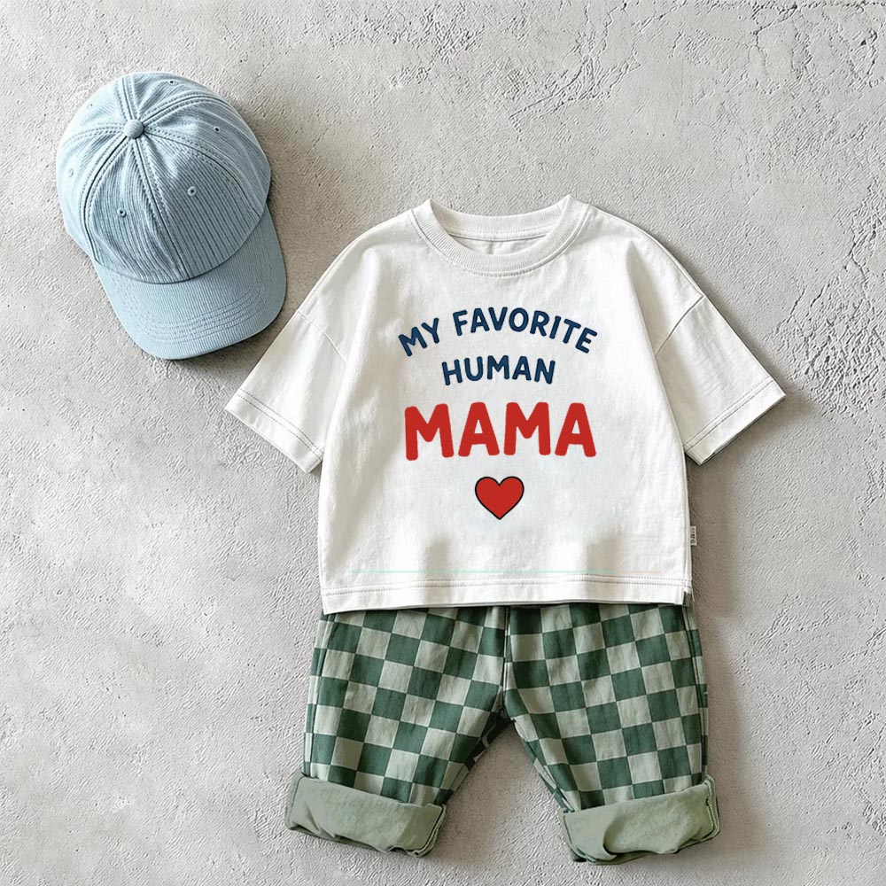 MY FAVORITE HUMAN Baby & Kids Checkerboard 2 Piece Set