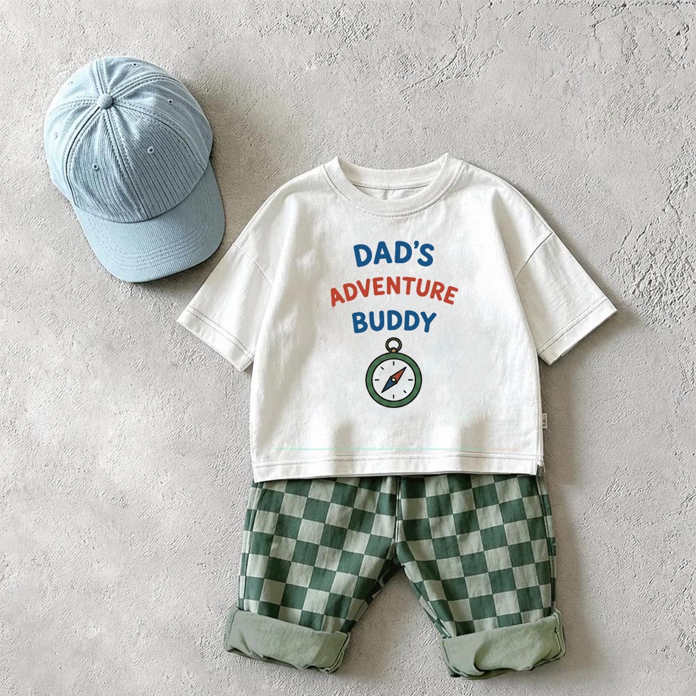 DAD'S ADVENTURE BUDDY Baby & Kids Compass Checkerboard 2 Piece Set
