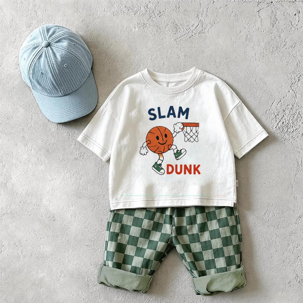 SLAM DUNK Baby & Kids Basketball Checkerboard 2 Piece Set