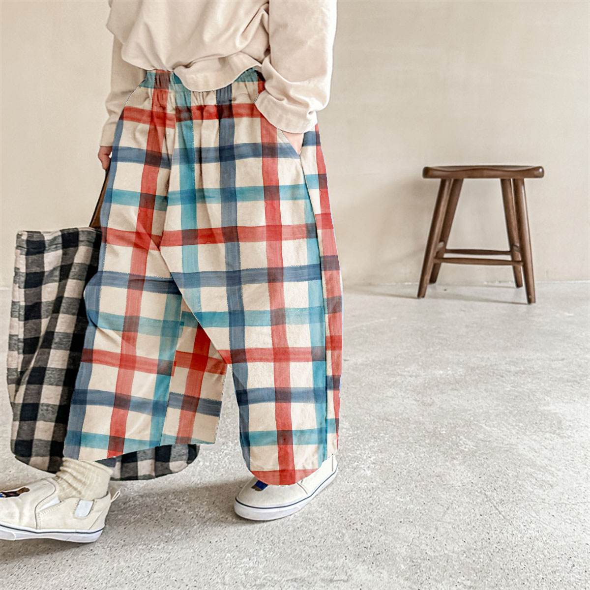 Baby & Kids Checkered Pattern Pants