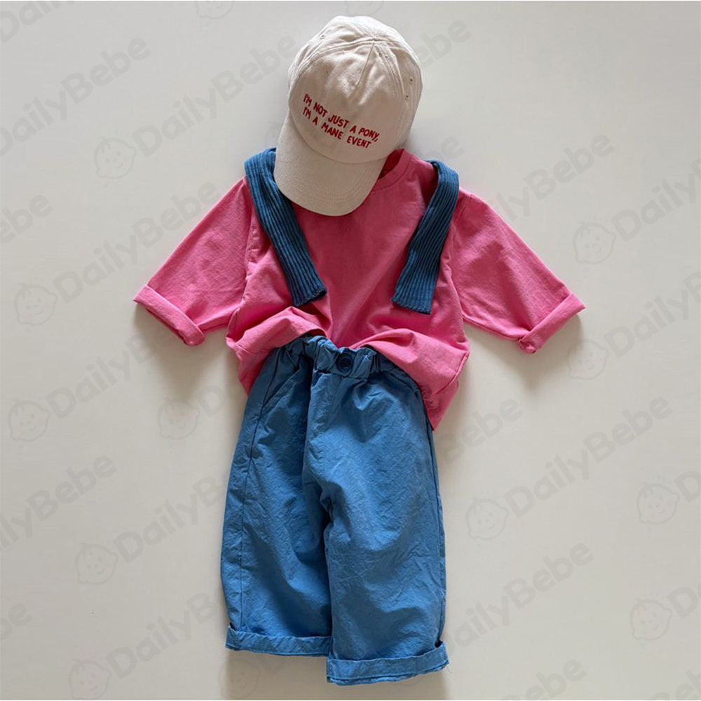 Baby & Kids Pink Top and Blue Casual Pants 2 Piece Set