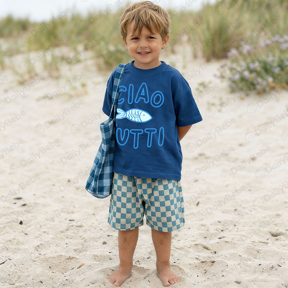 The CIAO TUTTI Baby & Kids Sardines Checkerboard 2 Piece Set