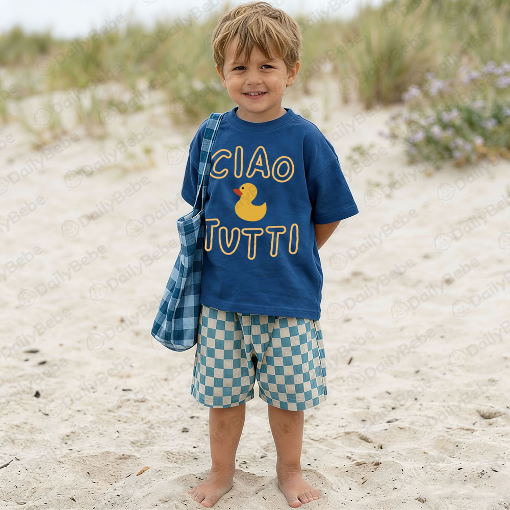 The CIAO TUTTI Baby & Kids Duck Checkerboard 2 Piece Set