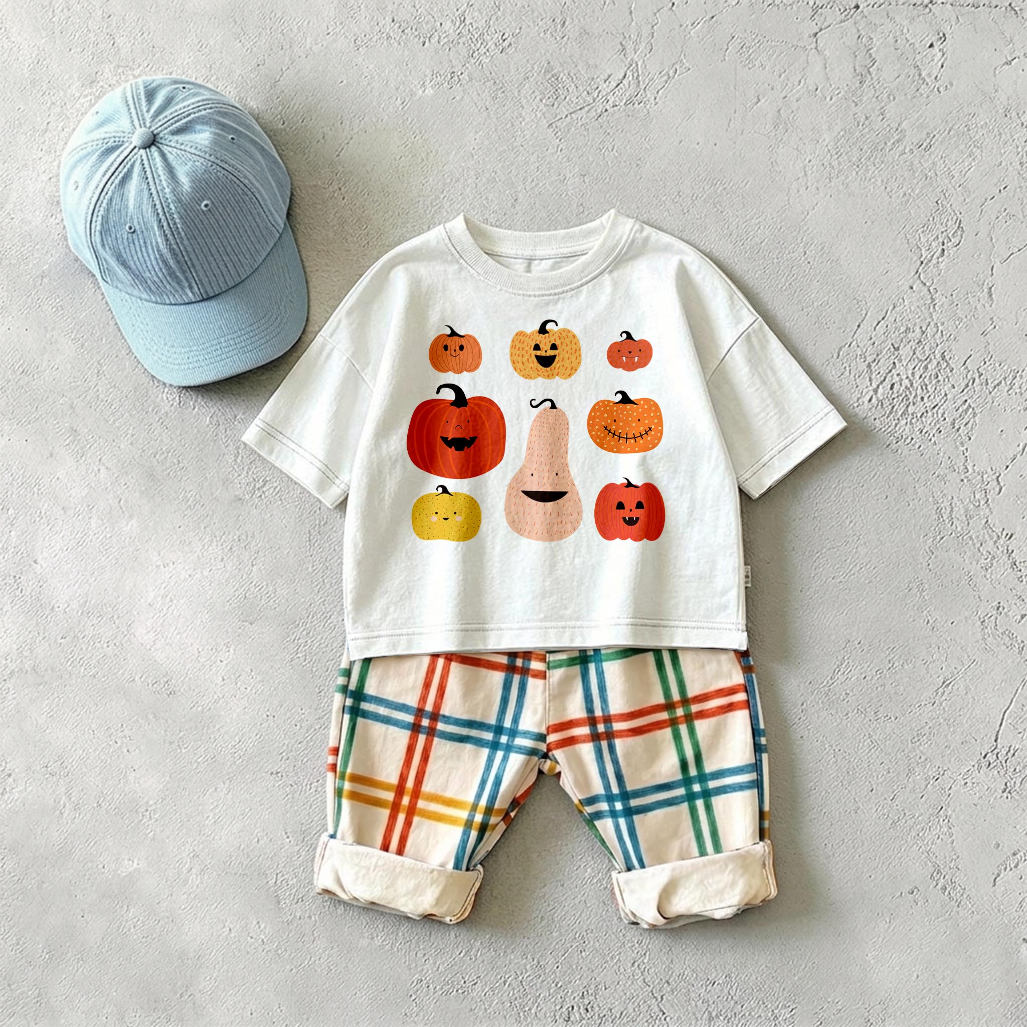 Baby & Kids Pumpkin Plaid 2 Piece Set