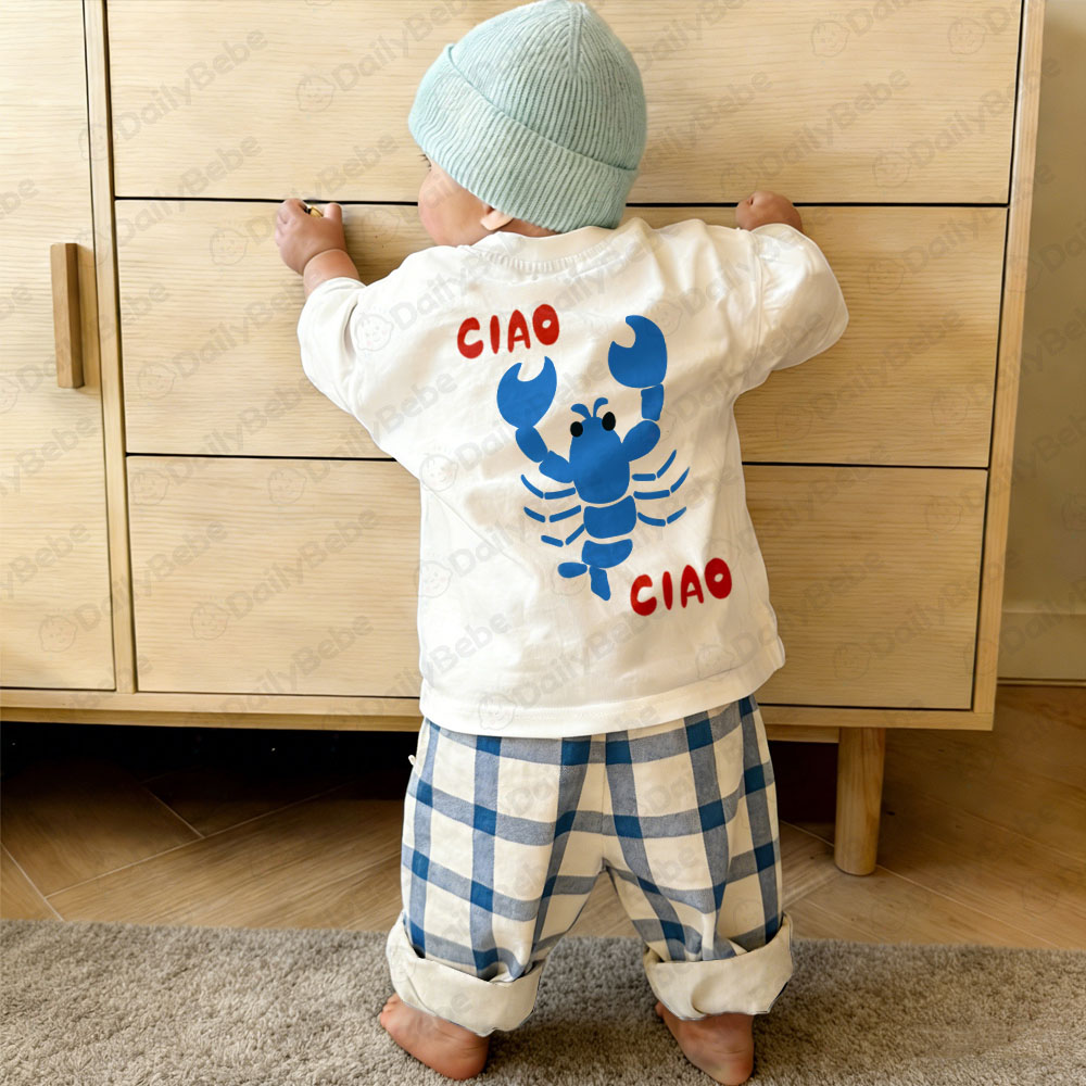 CIAO Baby & Kids Lobster Plaid 2 Piece Set