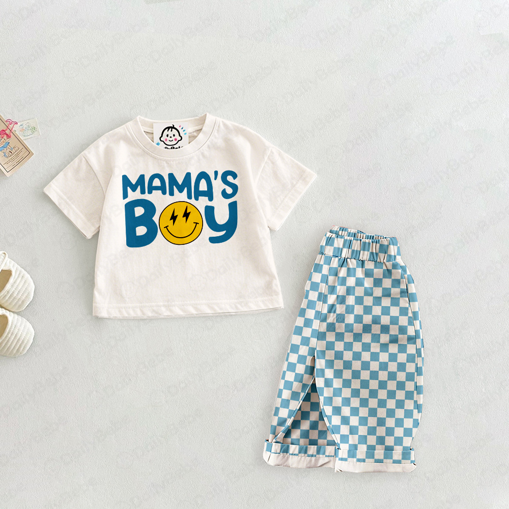 MAMA'S BOY Baby & Kids Smiley Checkerboard Set