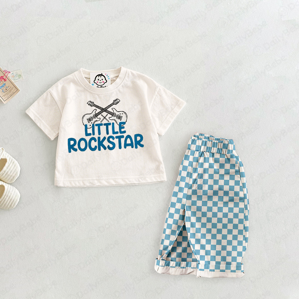 LITTHER ROCKSTAR Baby & Kids Guitar Checkerboard Set