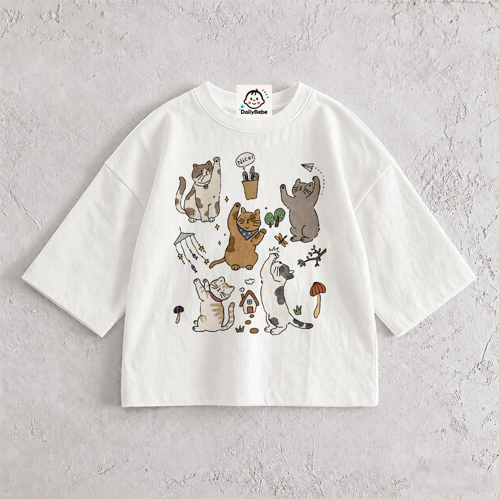 Baby & Kids Cats T-Shirt (6M-12Y)