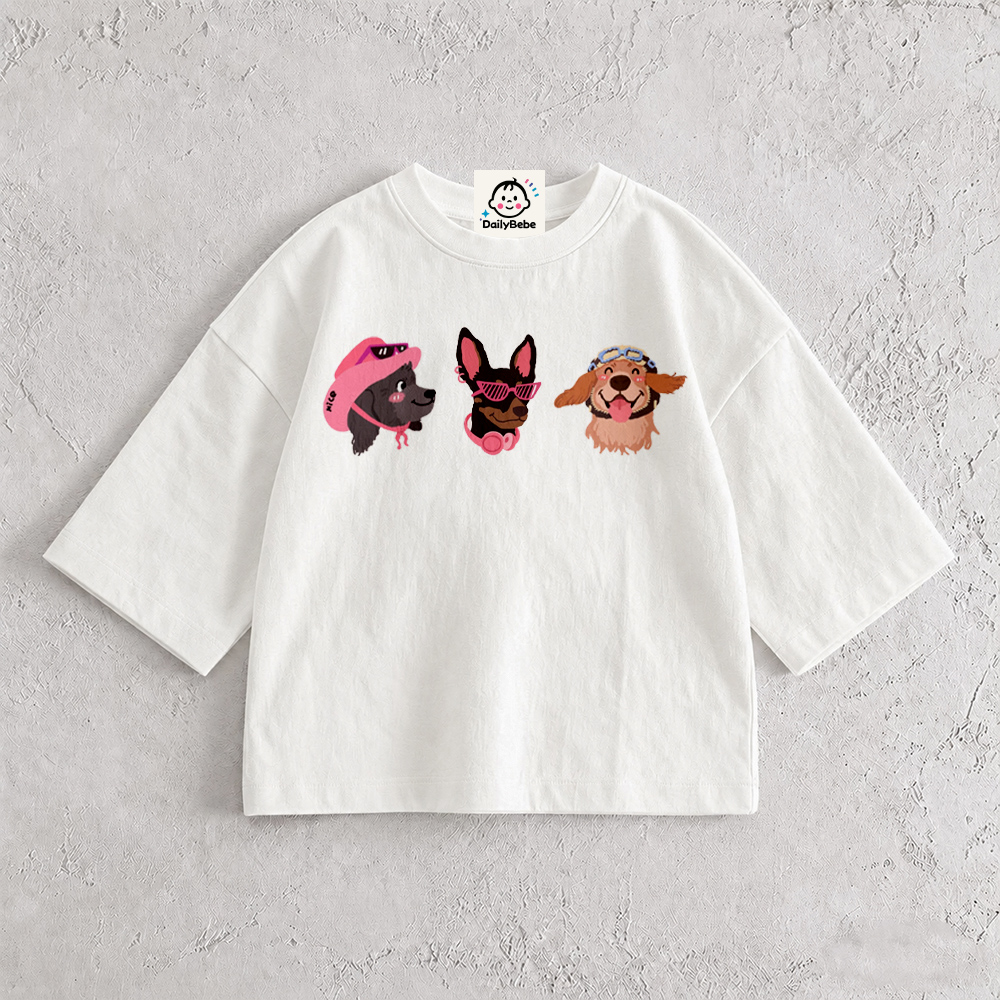 Baby & Kids Trendy Dog Print T-Shirt 