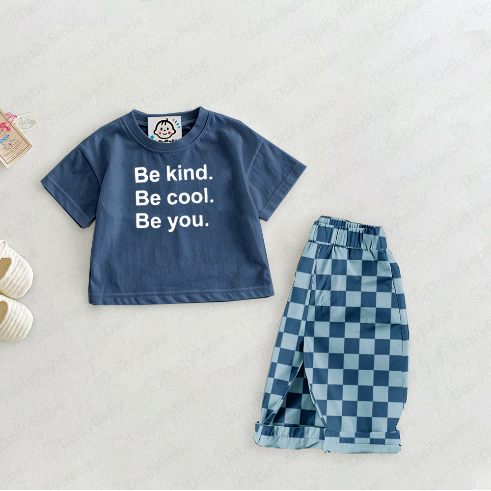 BE KIND BE COOL BE YOU Baby & Kids Checkerboard Set