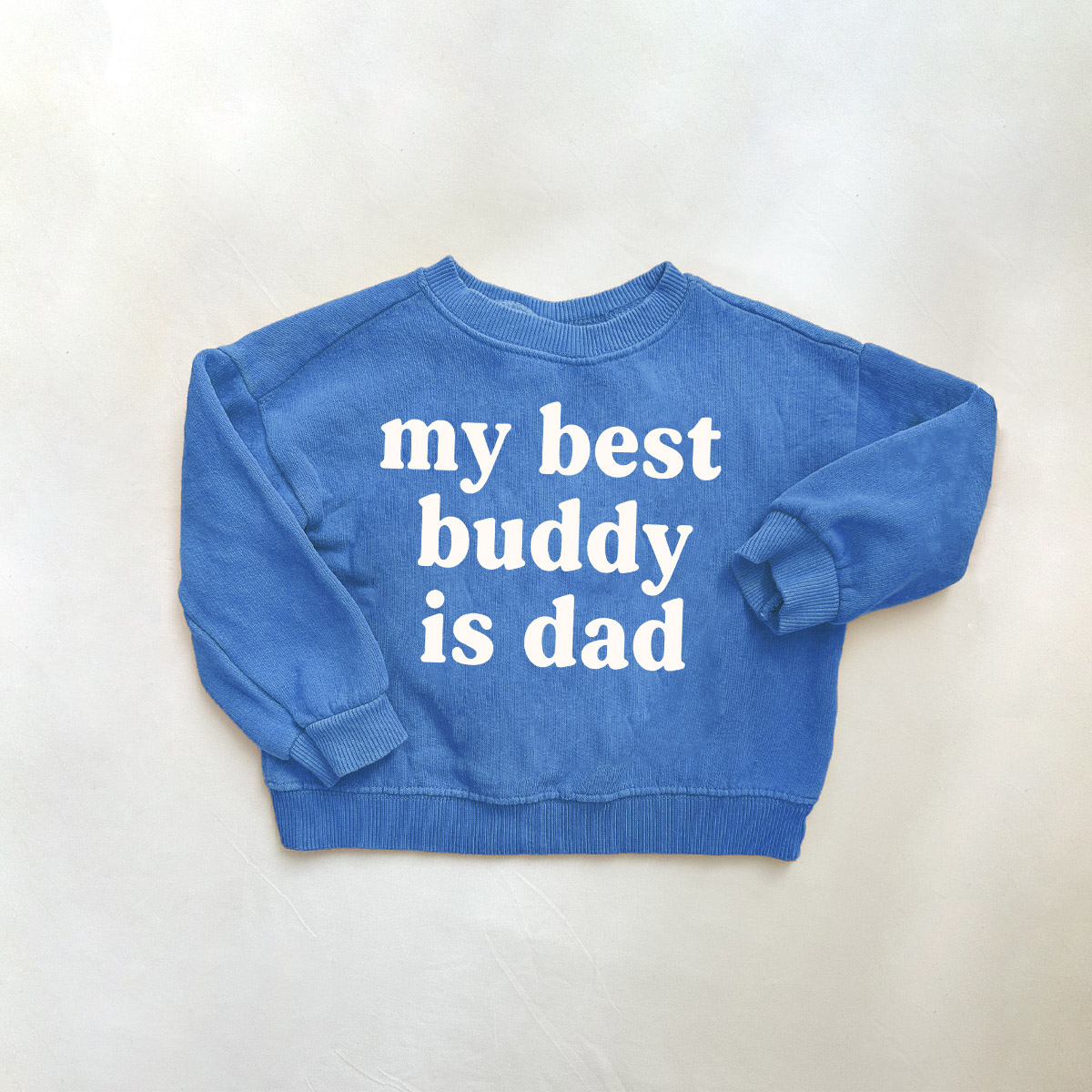 MY BEST BUDDY IS DADDY Baby & Kids Pattern Blue Sweatshirt