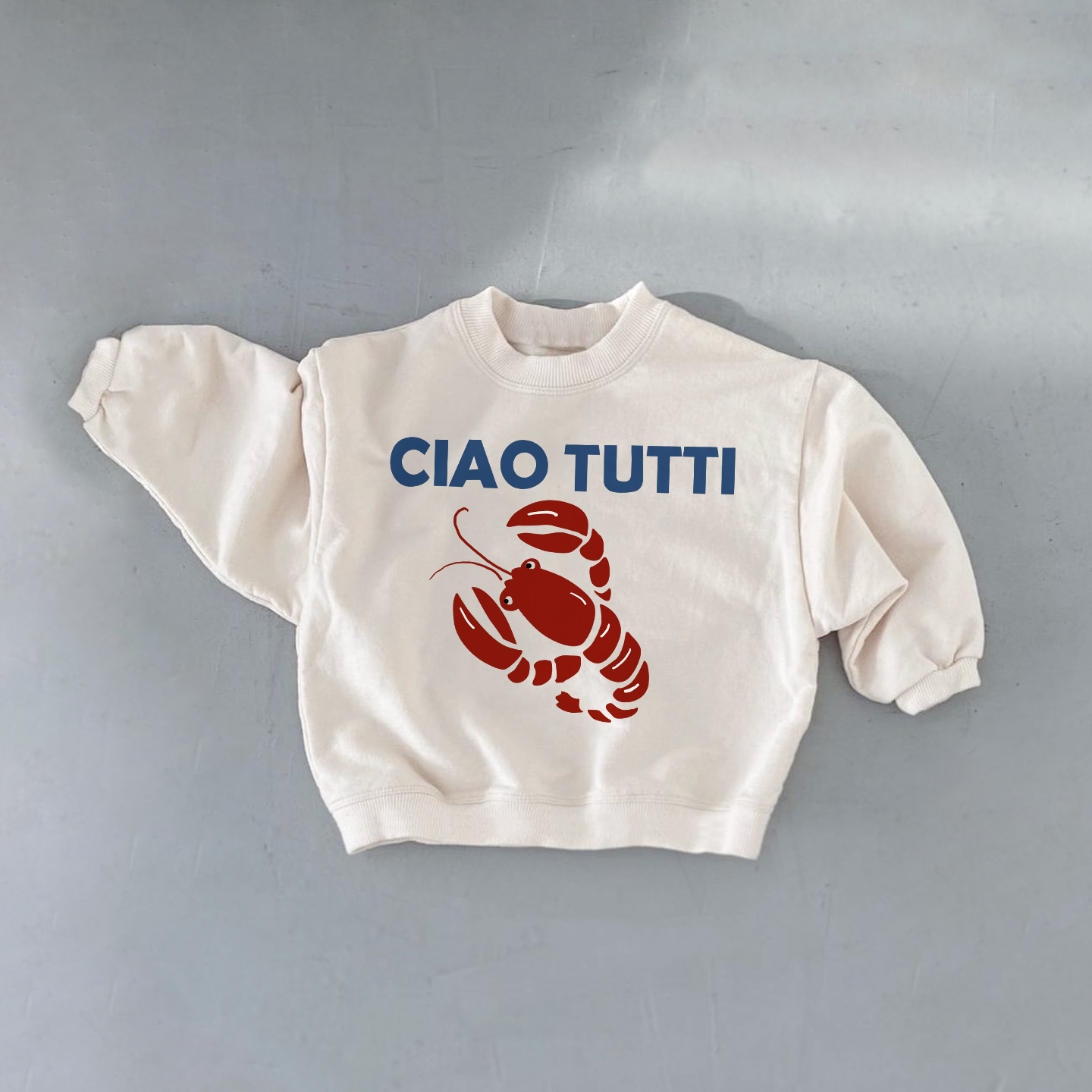 CIAO TUTTI Baby & Kids Lobster White Sweatshirt