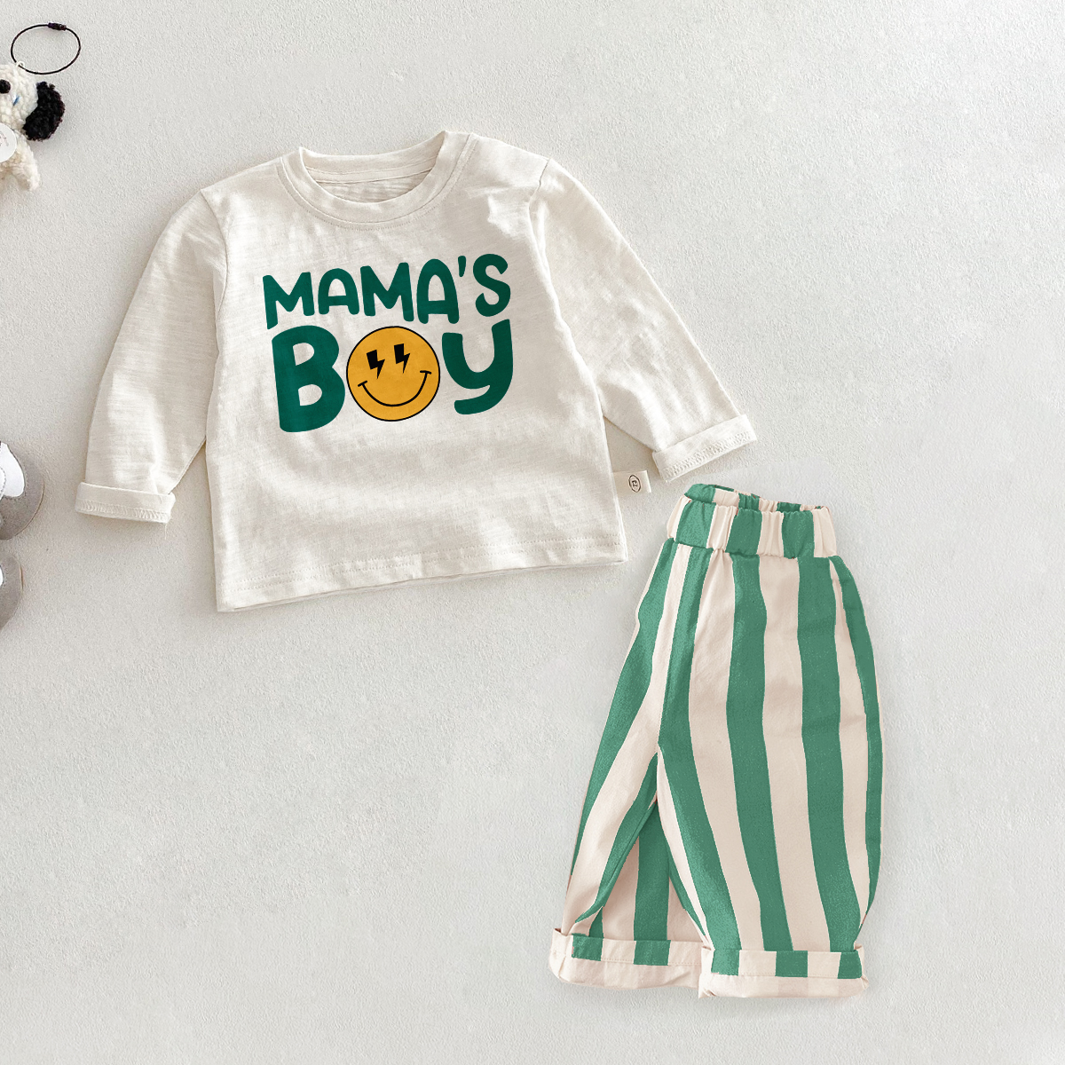 MAMA'S BOY Baby Toddler Smiley 2 Piece Set