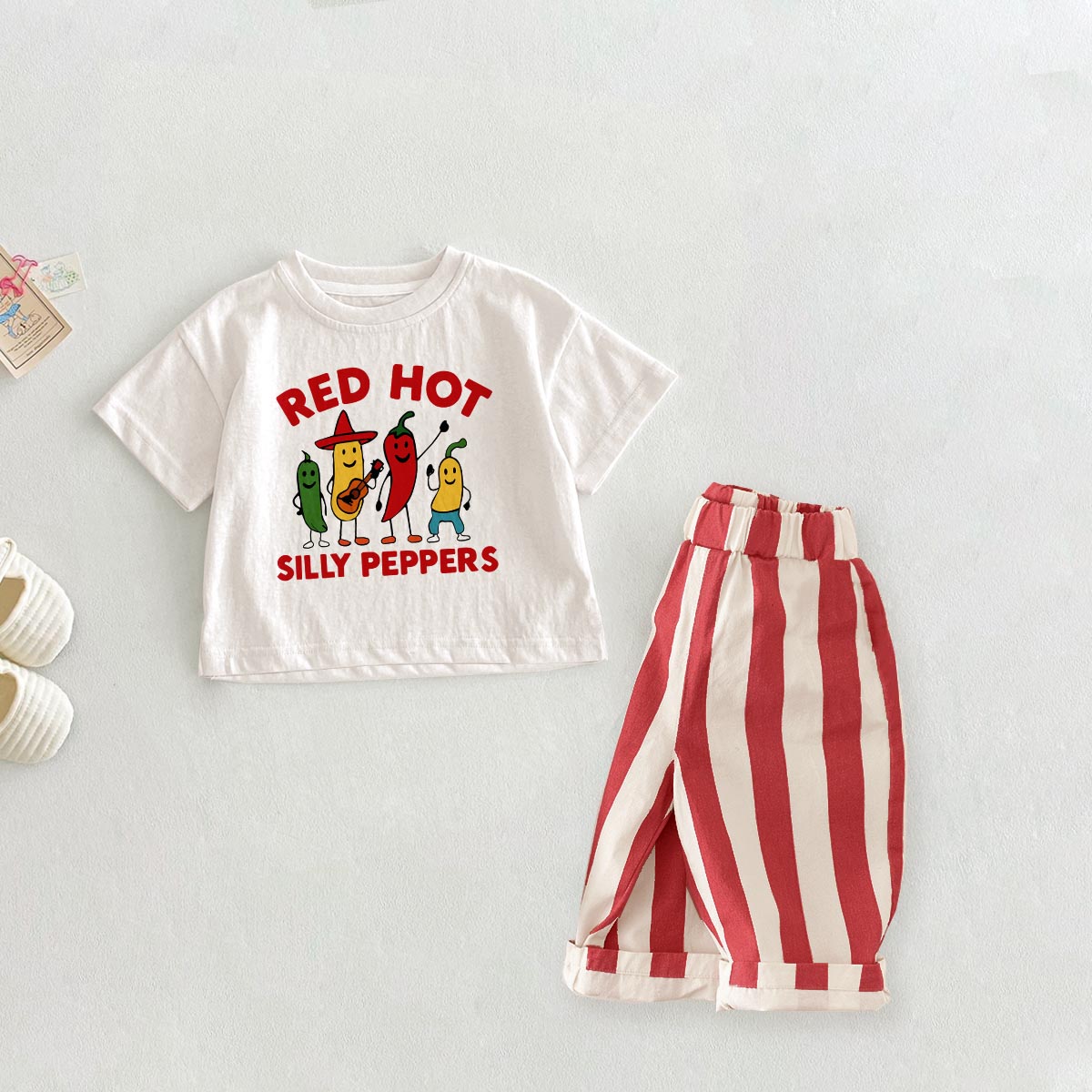 RED HOT Baby Toddler Chili Peppers 2 Piece Set